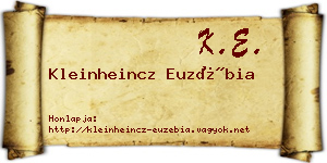 Kleinheincz Euzébia névjegykártya